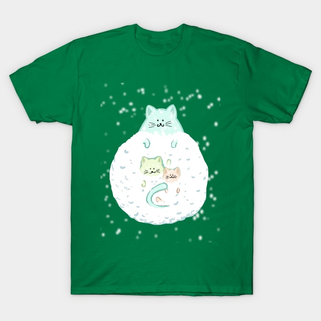 Cats snowball holiday gifts T-Shirt by quenguyen